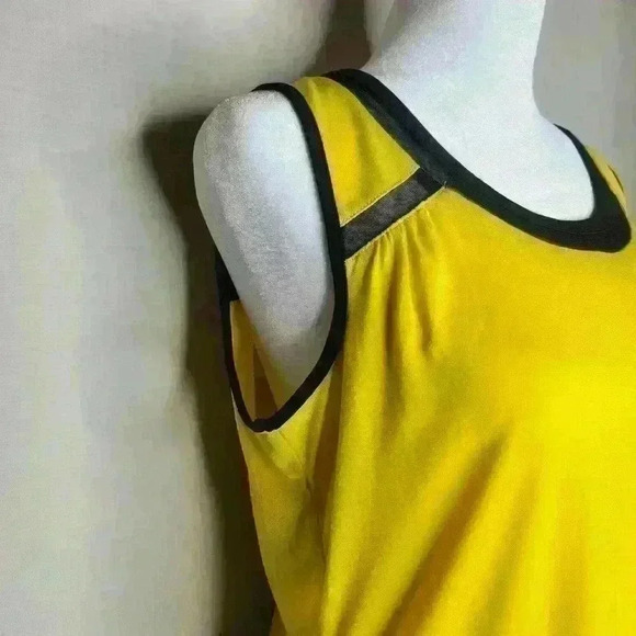 Worthington women's yellow black sleeveless blouse size medium - Picture 5 of 7